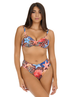 Candy-Bikini mit Bügel und kurzem Zuma-Muster