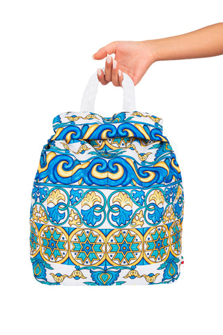 Canvas Backpack with Procida Pattern