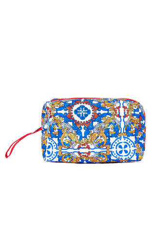 Clutch bag in Ischitè patterned canvas