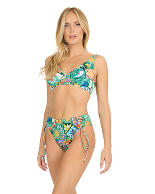 Bikini mit Knotenkörbchen und verstellbarem Slip Naxos-Fantasie