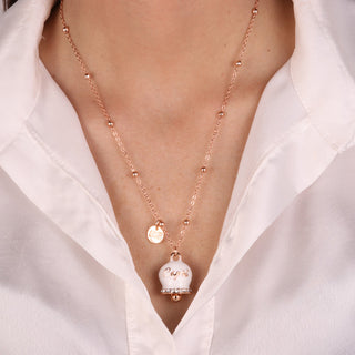 Campanella Capri White Rosé Necklace